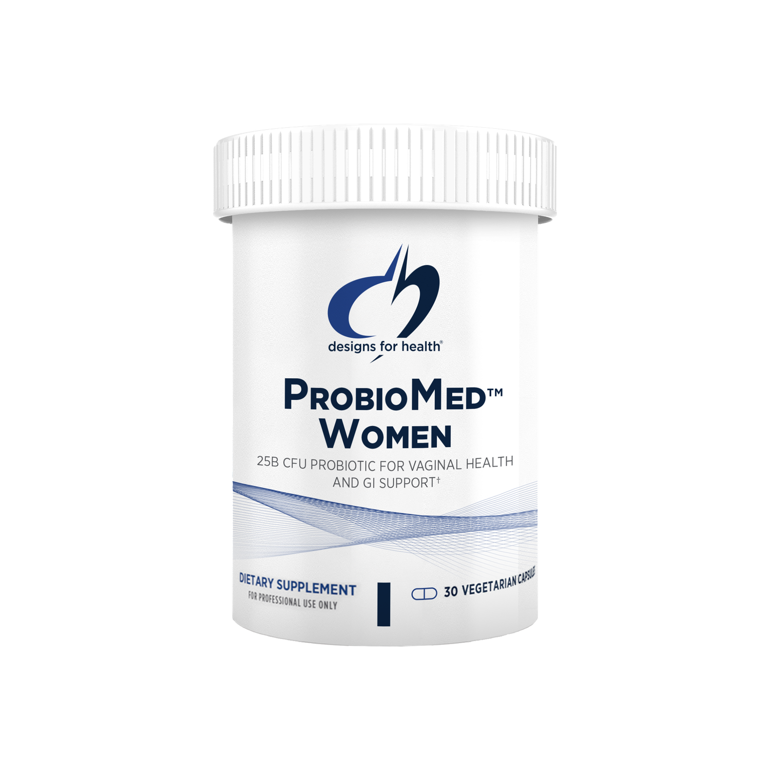 A supplement container of ProbioMed™ Women by Designs for Health - USA
