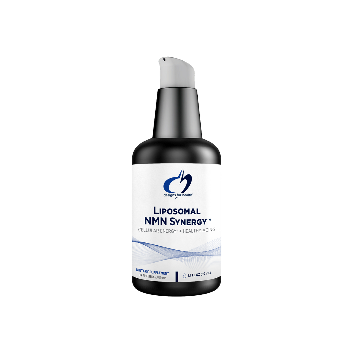 A supplement container of Liposomal NMN Synergy by Designs for Health - USA
