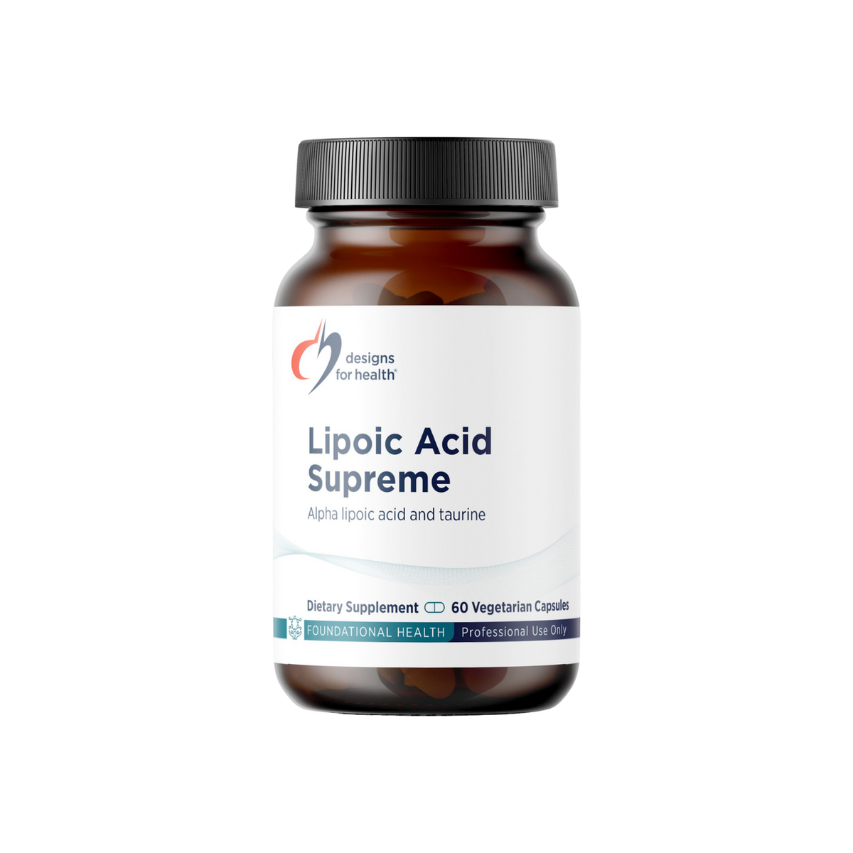 A supplement container of Lipoic Acid Supreme™ by Designs for Health - USA