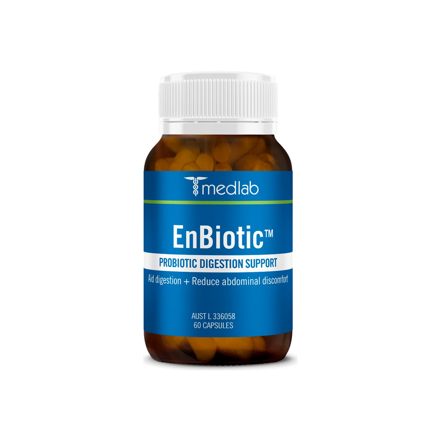 A supplement container of EnBiotic™ by Medlab