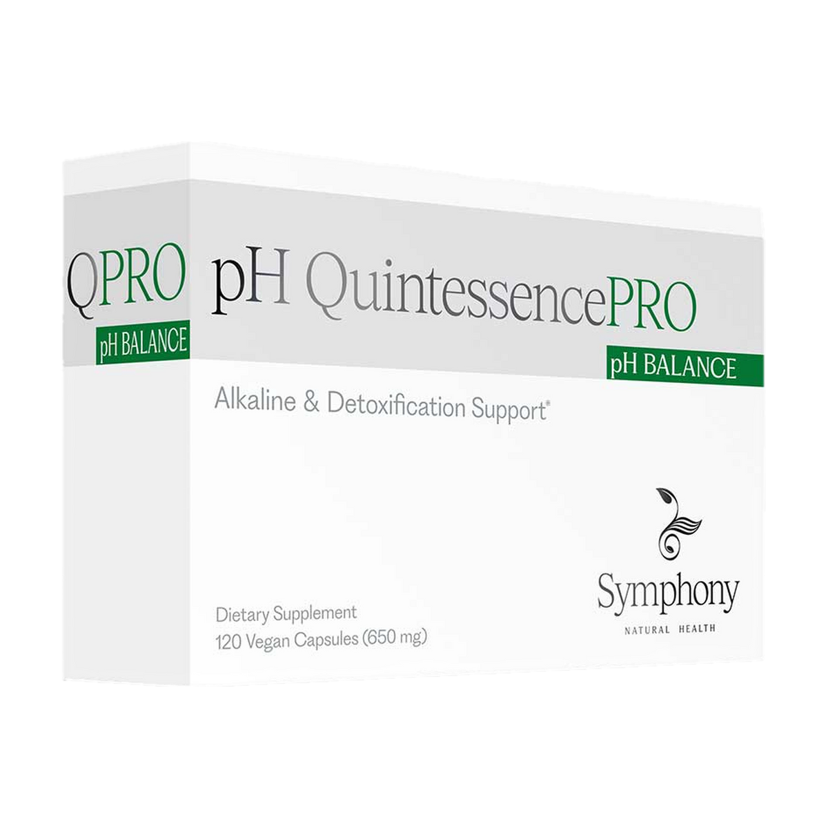 A supplement container of pH QuintessencePRO 120c by Symphony Natural Health Pro