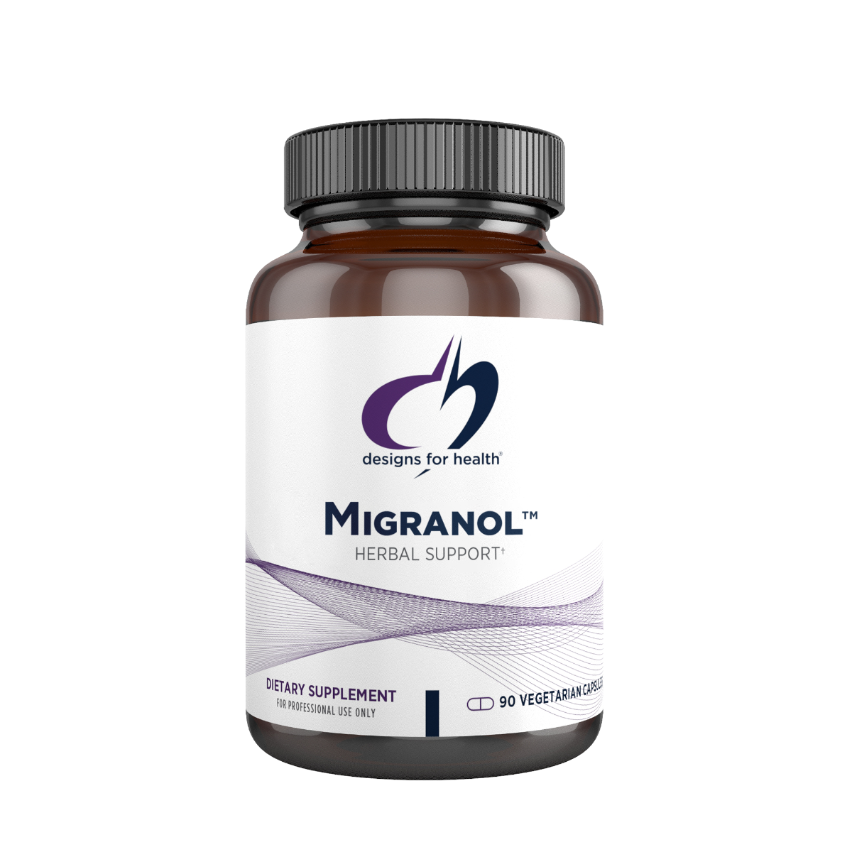 A supplement container of Migranol by Designs for Health - USA