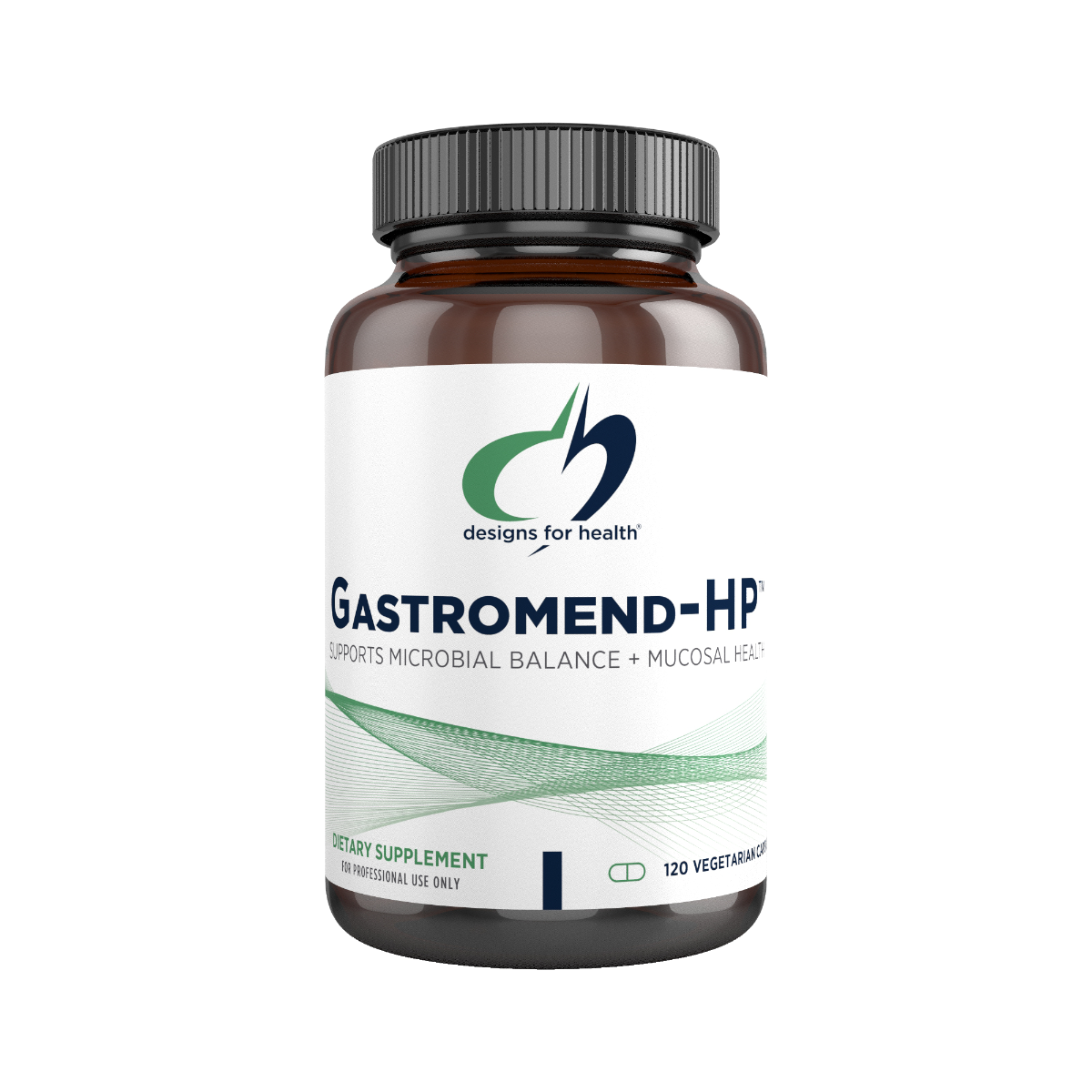 A supplement container of GastroMend-HP (USA) 120c by Designs for Health - USA