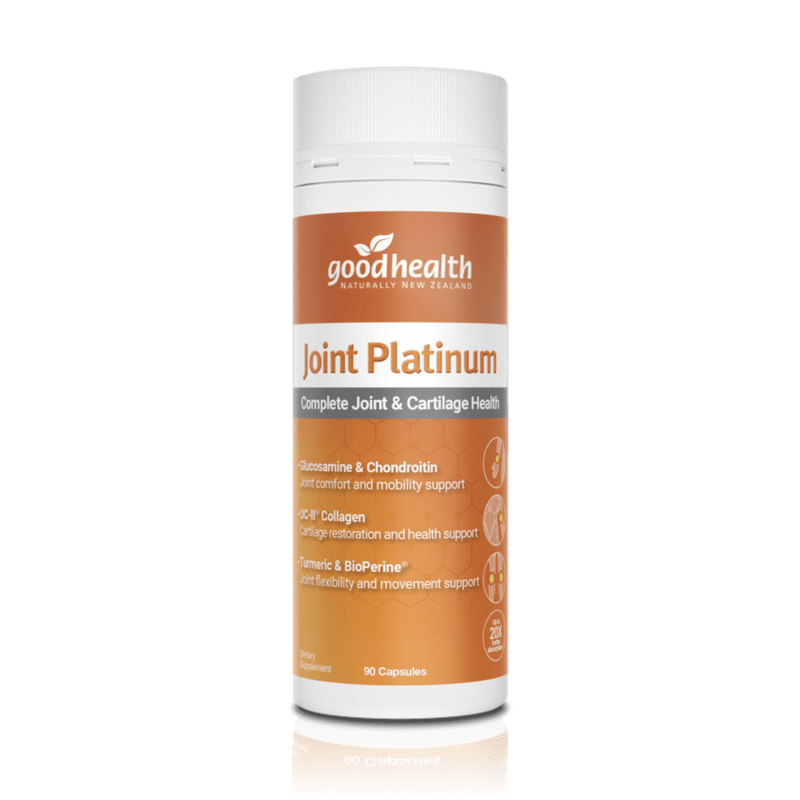A Supplement container with the name Joint Platinum by Good Health