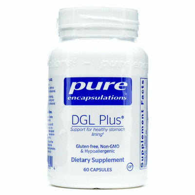 A Supplement cointainer with the name DGL Plus by Pure Encapsulations.