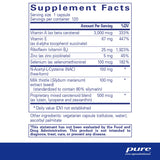 Ingredients: Vitamin A, E, B2, Zinc, Selenium, N-Acetyl-L-Cysteine, Milk thistle, Proprietary mixed carotenoid blnd (as lutein, lycopene and zeaxanthin)