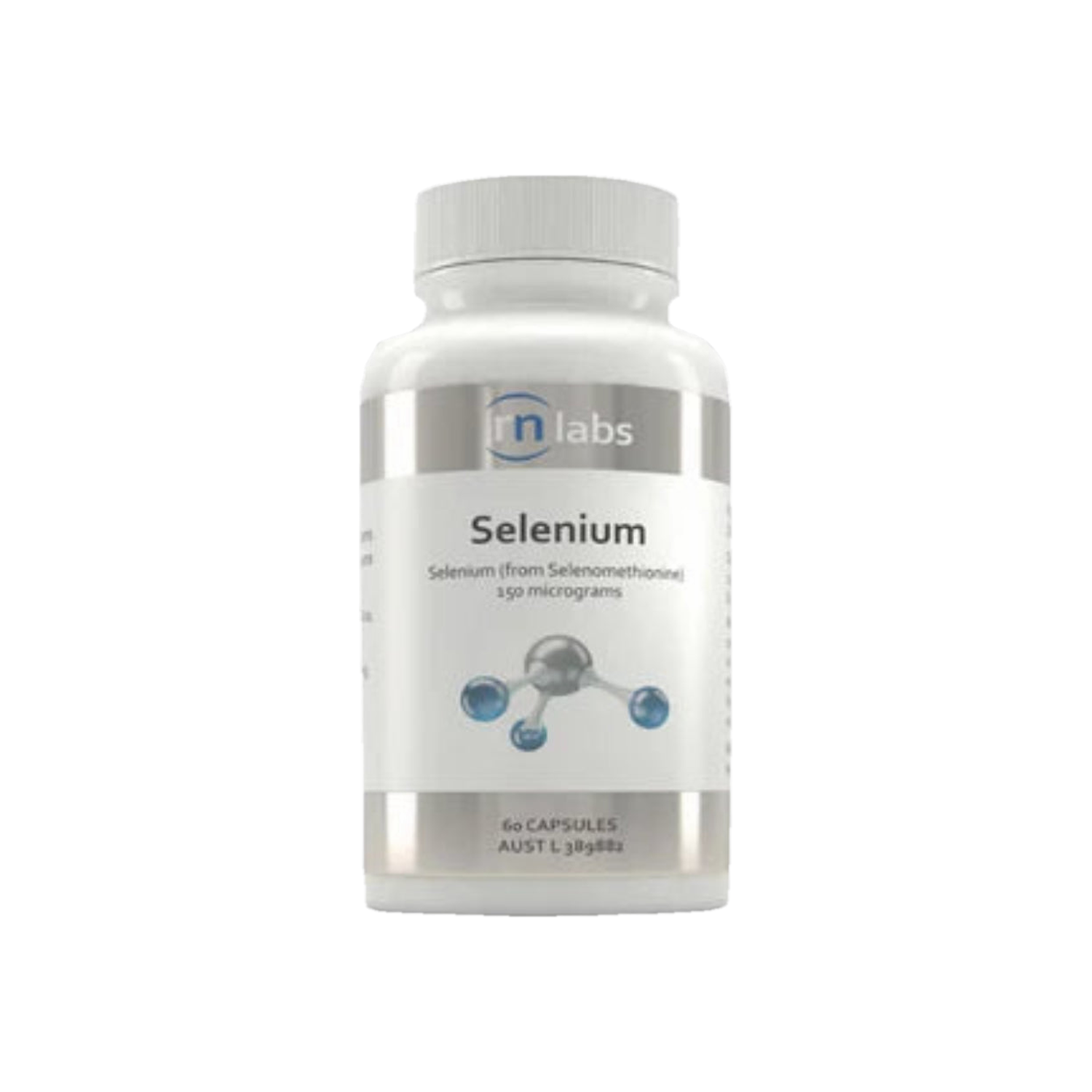 A Supplement container with the name Selenium by RN Labs.