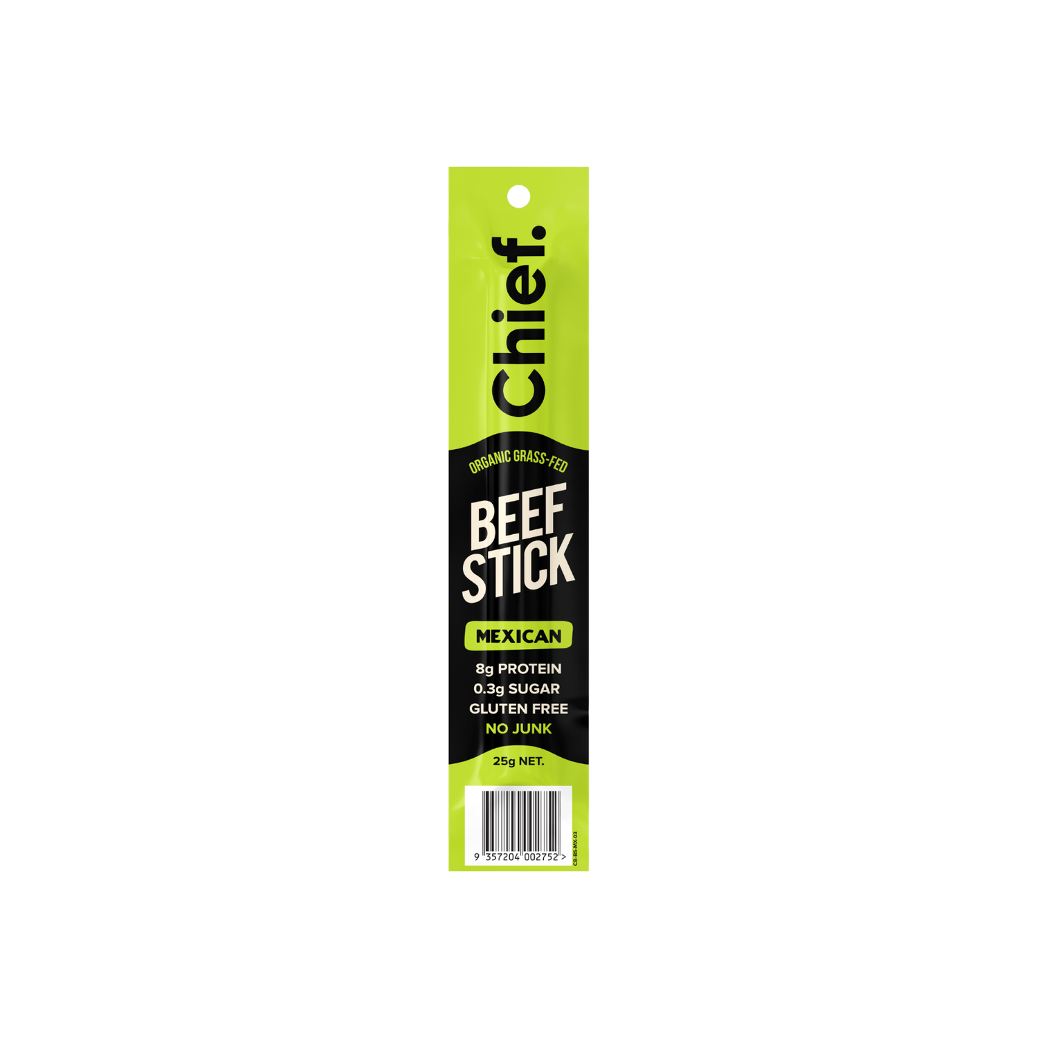 A supplement container of Organic Beef Stick (Mexican) by Chief Nutrition