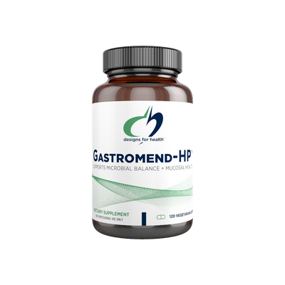 A supplement container of GastroMend-HP (USA) 120c by Designs for Health - USA