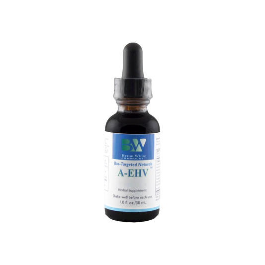 A supplement container of A-EHV by Byron White Formulas