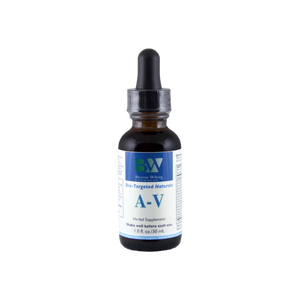A supplement container of A-V by Byron White Formulas
