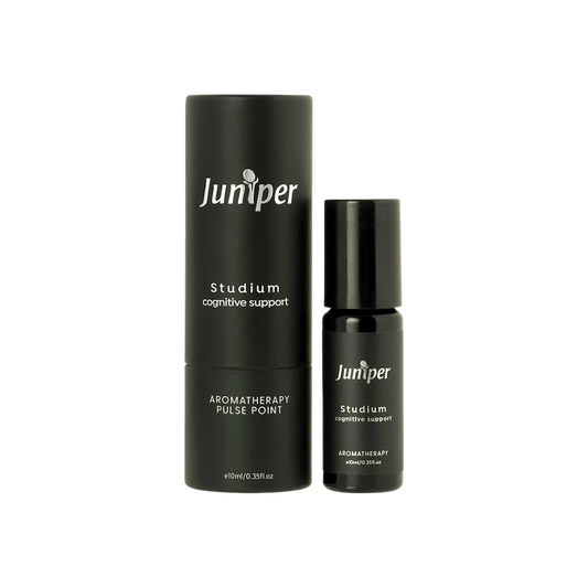 A supplement container of Studium Aromatherapy Blend 10ml by Juniper