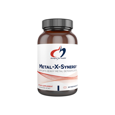 A supplement container of Metal-X-Synergy™ by Designs for Health - USA
