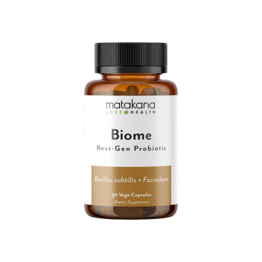 A supplement container of Biome by Matakana Superfoods