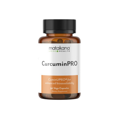 A supplement container of Curcumin PRO by Matakana Superfoods