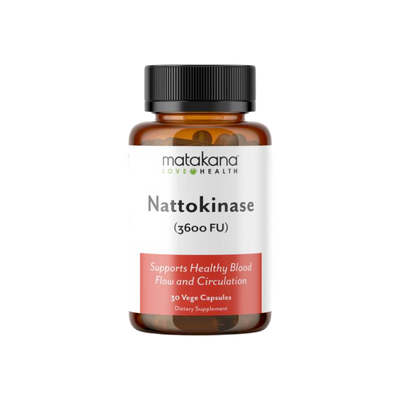 A supplement container of Nattokinase by Matakana Superfoods