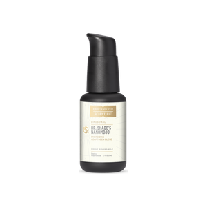 A supplement container of NanoMojo® Adaptogenic Blend - Liposomal by Quicksilver