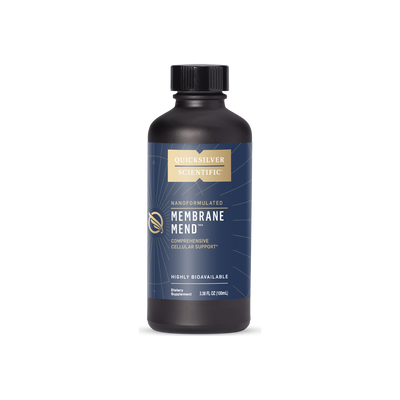 A supplement container of Membrane Mend by Quicksilver