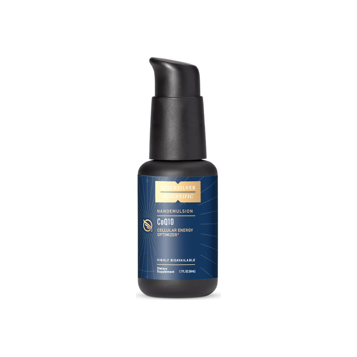 A supplement container of CoQ10 Nanoemulsified (30mg) - liposomal by Quicksilver