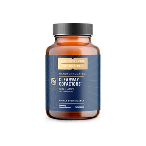 A supplement container of Clear Way Cofactors by Quicksilver