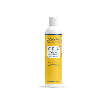 A supplement container of C-RLA Original by Researched Nutritionals