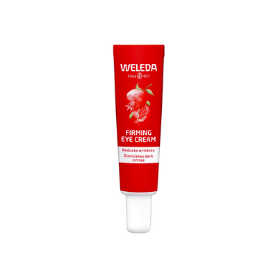 A supplement container of Firming Eye Cream (Pomegranate) by Weleda