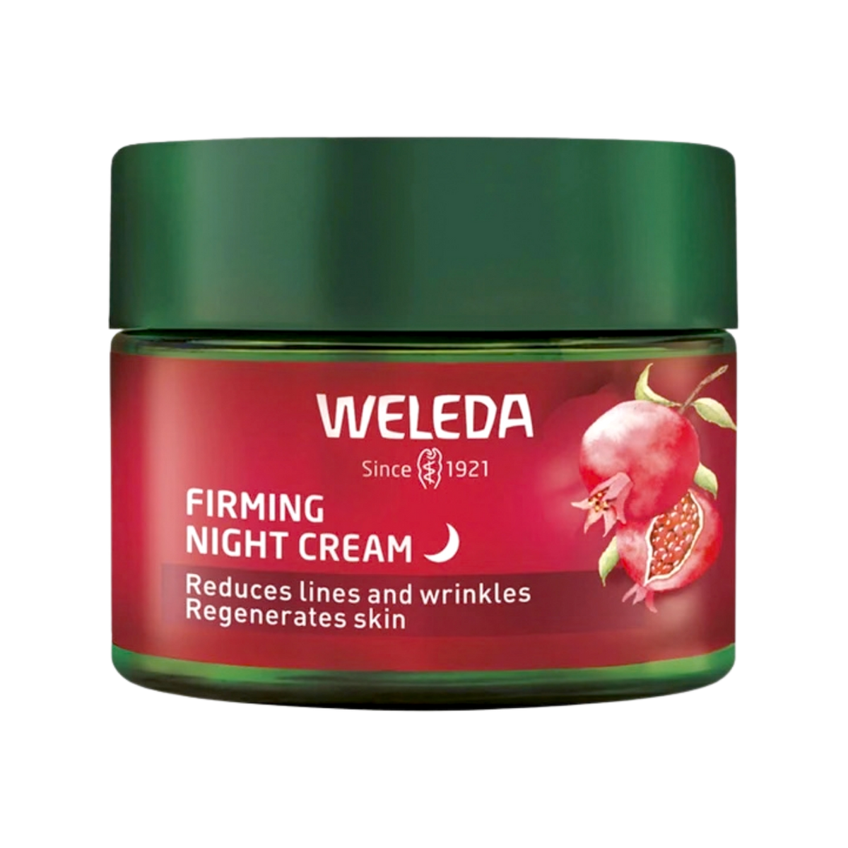 A supplement container of Firming Night Cream (Pomegranate) by Weleda