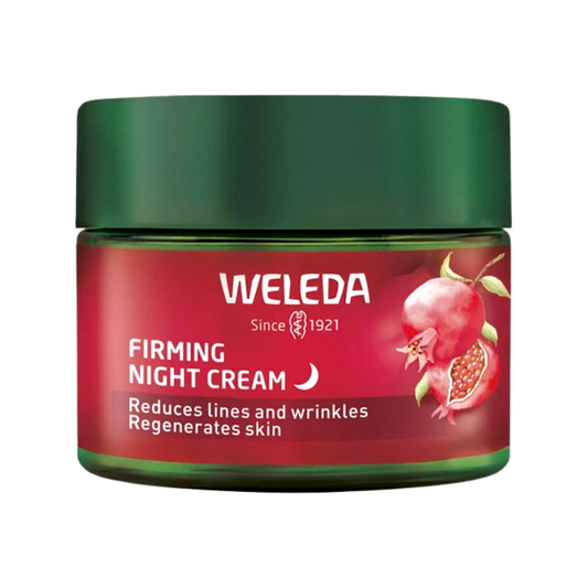 A supplement container of Firming Night Cream (Pomegranate) by Weleda
