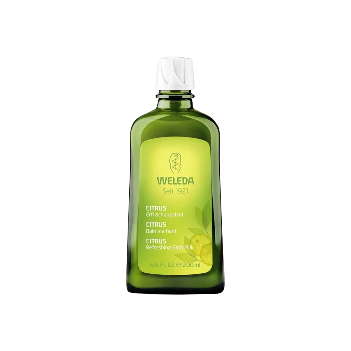 A supplement container of Refreshing Bath Milk (Citrus) by Weleda