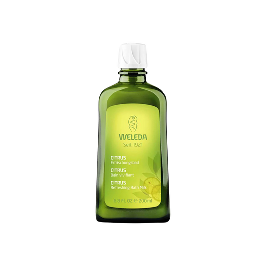 A supplement container of Refreshing Bath Milk (Citrus) by Weleda