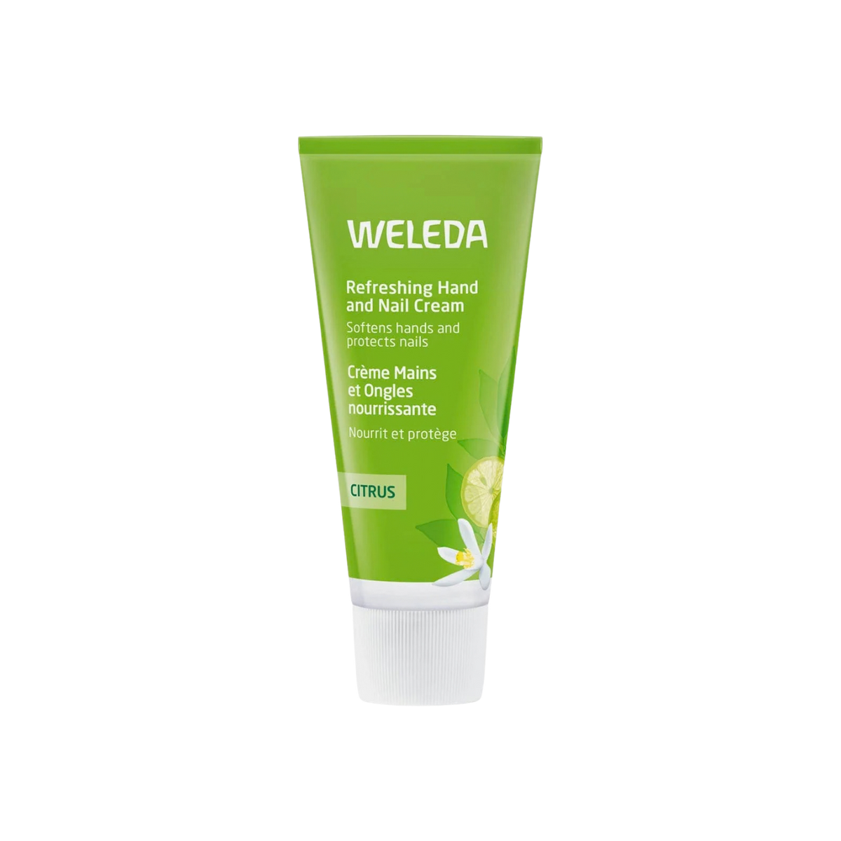 A supplement container of Refreshing Hand Cream (Citrus) by Weleda