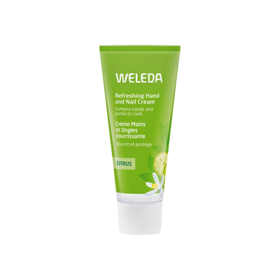A supplement container of Refreshing Hand Cream (Citrus) by Weleda