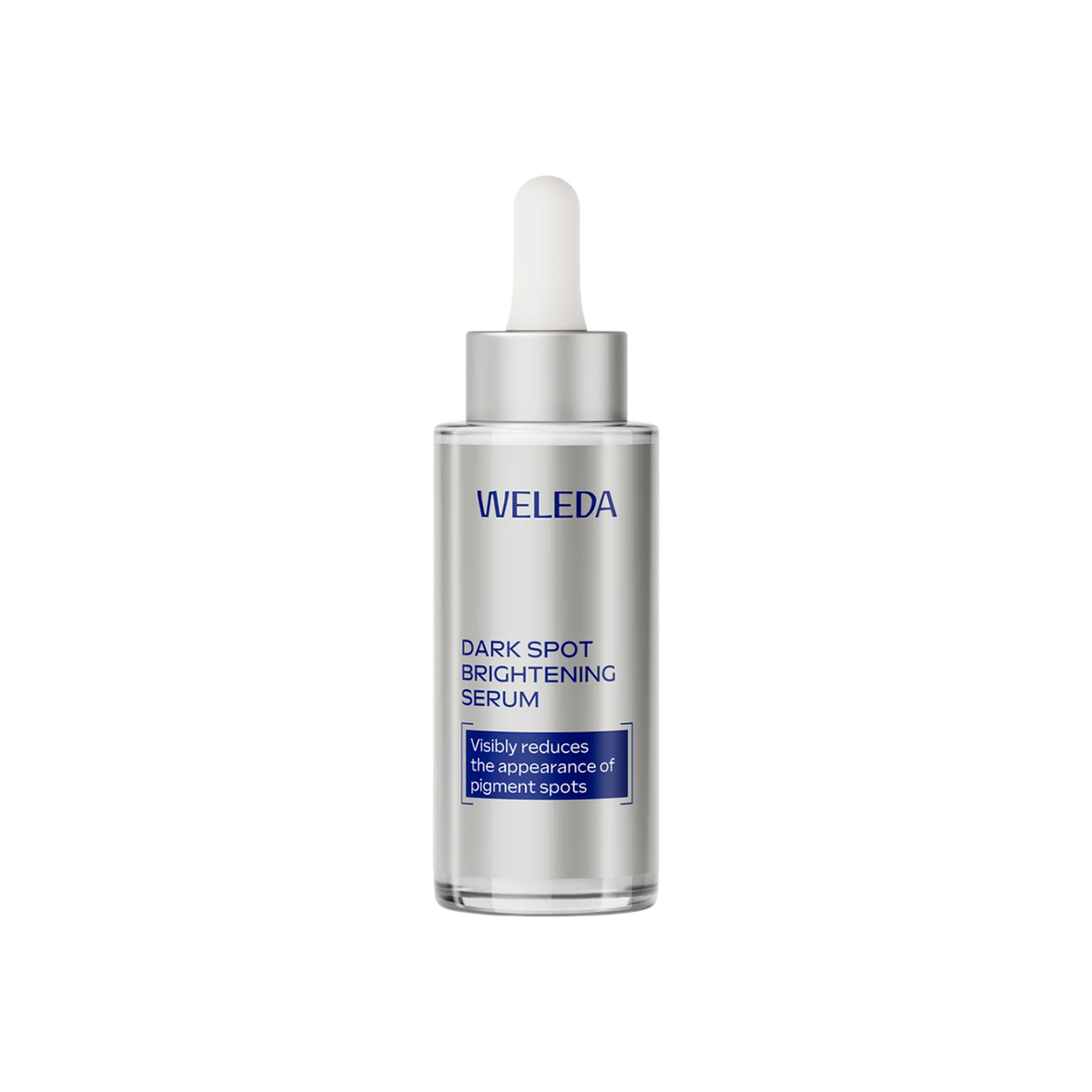 A supplement container of Dark Spot Brightening Serum (Blue Gentian & Edelweiss) by Weleda