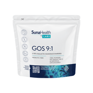 A supplement container of GOS 9:1 by SunaHealth Labs