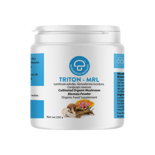 A supplement container of Triton-MRL 250g by Mycology Research Laboratories