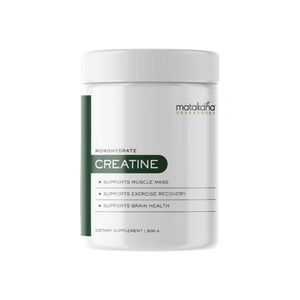 A supplement container of Creatine Monohydrate by Matakana Superfoods