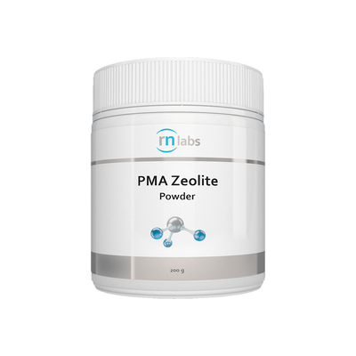 A supplement container of PMA Zeolite Powder 200g by RN Labs