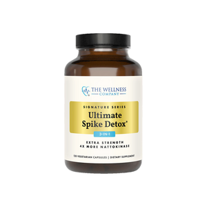 A supplement container of Ultimate Spike Detox 120c by The Wellness Company