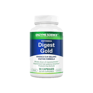 A supplement container of Digest Gold 90c by Enzyme Science