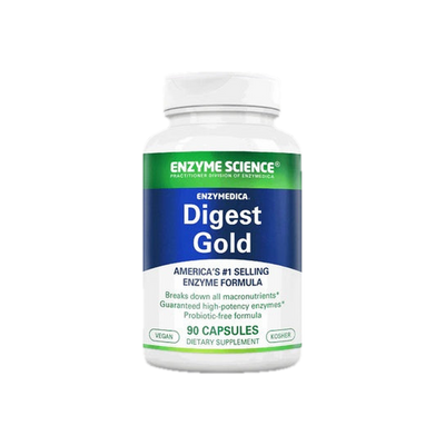 A supplement container of Digest Gold 90c by Enzyme Science