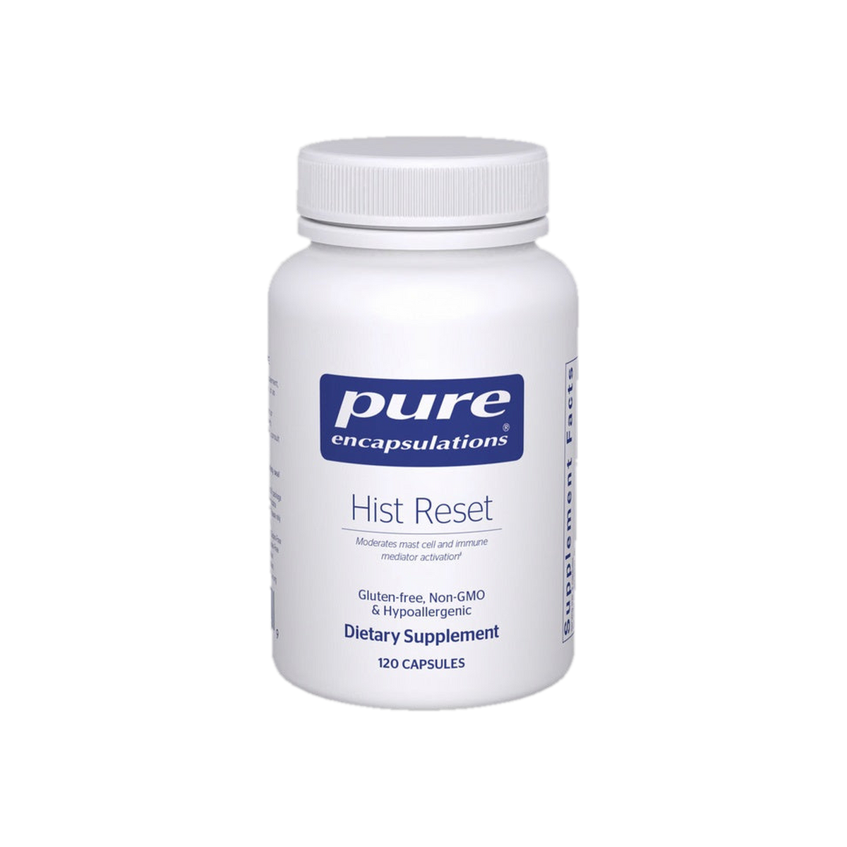 A supplement container of Hist Reset 120c by Pure Encapsulations