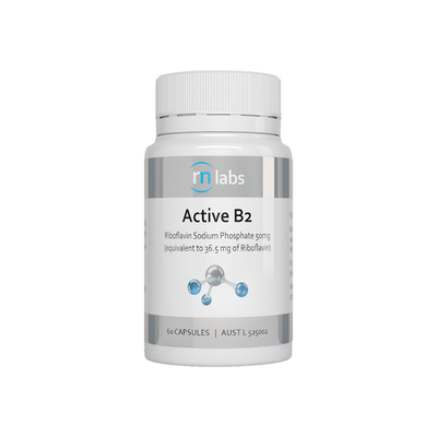 A supplement container of Active B2 60c by RN Labs