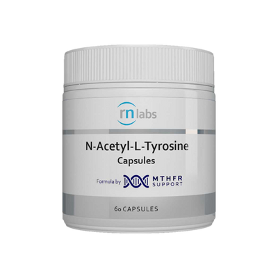 A supplement container of N-Acetyl-L-Tyrosine 60c by RN Labs