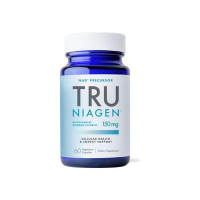 A supplement container of Tru Nigen 150mg by Tru Niagen