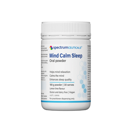 A supplement container of Mind Calm Sleep by SpectrumCeuticals