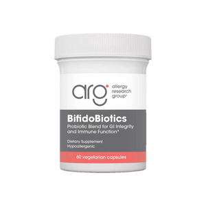 A supplement container of BifidoBiotics 60c by Allergy Research Group