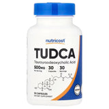 A Supplement container with the name TUDCA by Nutricost.