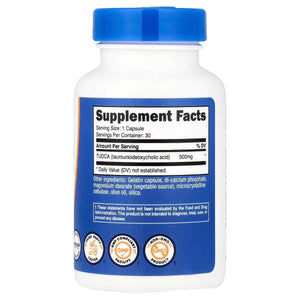 Ingredients: TUDCA (tauroursodeoxycholic Acid.
