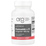 A Supplement container with the name Curcmin + C by Allergy Research Grup.