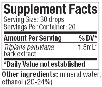 Supplement facts for Tangarana - Microbial Defence